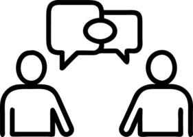 Business team conversing about work after attending to conference illustrating post conference collaboration vector