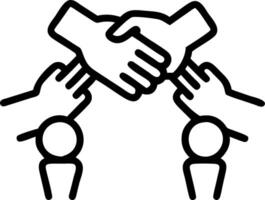 business team showing unity business success team concept vector