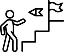 business success goal achievement steps businessman drawing checkmarks virtual staircase steps achieving goals ending red flag success marker planning progress goal setting concept Set 3 vector