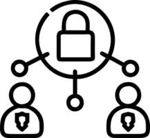 Business professionals using global network security technology with encryption and padlock icons on virtual interface representing cybersecurity and personal information protectio Set 3 vector