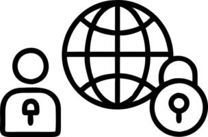 Business professionals using global network security technology with encryption and padlock icons on virtual interface representing cybersecurity and personal information protectio Set 2 vector