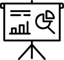 Business plan presentation featuring projector and charts illustrating company vision in professional and clear graphic design Set 5 vector