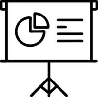 Business plan presentation featuring projector and charts illustrating company vision in professional and clear graphic design Set 2 vector