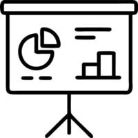 Business plan presentation featuring projector and charts illustrating company vision in professional and clear graphic design Set 4 vector