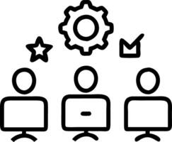 business people working computers smartphones symbol top service ISO Certification Document Management System Quality assurance vector