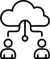 business people touching cloud computing diagram cloud technology data storage networking internet service concept information system business online data management system concept vector