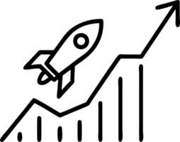 Business management propelling investment fast track wealth rocket launch speed graph rising earnings increasing profits financial success vector
