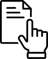 Business hand clicking virtual screen for document management utilizing online documentation databases digital file storage records keeping and document sharing systems Set 2 vector