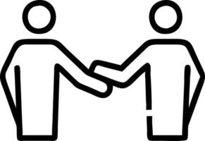 Business people shaking hands in greeting symbolizing deals and agreements in to professional work environment vector