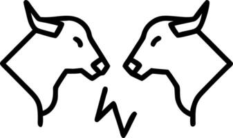 Bull versus bear in suits facing each other trading on stock market Bullish vs bearish trend Set 3 vector