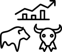 Bull and bear financial infographic stock market chart award in gold and black color with copyspace area as wide banner Set 2 vector