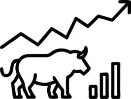 Bull and bear financial infographic stock market chart award in gold and black color with copyspace area as wide banner vector