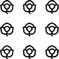 Botanical garden rose seamless tile pattern with various rose species in natural hues on to white background perfect for serene spaces Set 2 vector