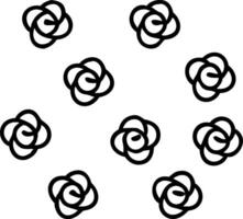Botanical garden rose seamless tile pattern with various rose species in natural hues on to white background perfect for serene spaces Set 6 vector