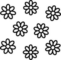 Botanical garden daisy seamless tile pattern with various daisy species in natural whites on white background perfect for serene spaces vector