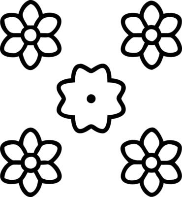 Botanical garden blossom seamless tile pattern with realistic flower illustrations in natural colors for garden inspired interiors Set 8