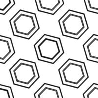 Bold retro polygon seamless tiles monochrome colors on white background perfect for minimalist design Edition vector
