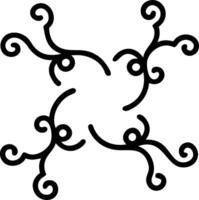 Bohemian vine seamless tile pattern with vibrant green tendrils and intricate details on white background ideal for eclectic spaces Edition vector