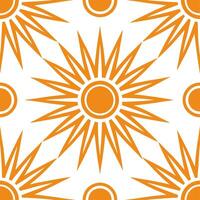 Bold summer sun seamless tile pattern with sun rays and orange gradients for energetic home decor Set 2 vector
