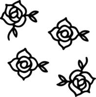 Bohemian rose seamless tile pattern with lush pink roses and intricate details on to white background ideal for eclectic spaces Set 8 vector