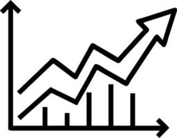 Blue business arrow and graph stock market arrow growing pointing up on economic chart icon trending upwards financial board rises Set 2 vector