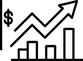 Blue business arrow and graph stock market arrow growing pointing up on economic chart icon trending upwards financial board rises vector
