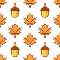 Autumn warmth seamless tile pattern with cozy blankets and golden maple leaves for inviting home decor Set 3 vector