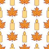 Autumn warmth seamless tile pattern with cozy blankets and golden maple leaves for inviting home decor Set 4 vector