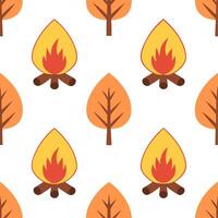 Autumn warmth seamless tile pattern with cozy blankets and golden maple leaves for inviting home decor Set 2 vector