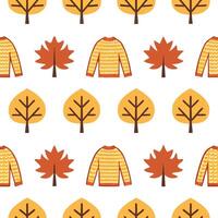 Autumn warmth seamless tile pattern with cozy blankets and golden maple leaves for inviting home decor Set 7 vector