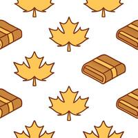 Autumn warmth seamless tile pattern with cozy blankets and golden maple leaves for inviting home decor Set 6 vector