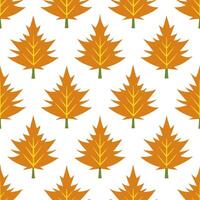 Autumn trees seamless tile pattern with vibrant maple and oak leaves for warm home decor Set 7 vector