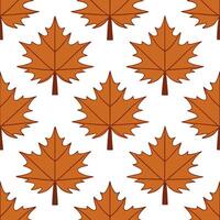 Autumn trees seamless tile pattern with vibrant maple and oak leaves for warm home decor Set 8 vector