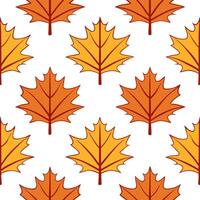 Autumn trees seamless tile pattern with vibrant maple and oak leaves for warm home decor Set 9 vector