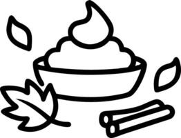 Autumn pumpkin pie with whipped cream on to dark background surrounded by fall leaves and cinnamon sticks Set 2 vector