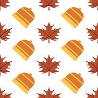 Autumn leaves seamless tile pattern with vibrant reds and oranges for cozy home interiors Set 2 vector