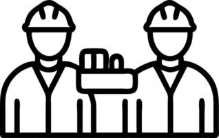 Asian engineers in safety vests and hardhats working in warehouse fixing and inspecting machinery in factory setting vector