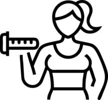 Athletic woman thrives in dynamic gym workout forging strong health identity bridging structured routines with energy driven motivation vector