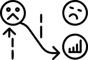 Artwork illustration of stock market emotions cycle showing various feelings in share market graph vector