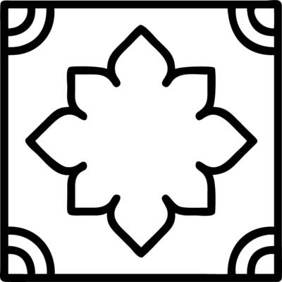 Art Deco wildflowers seamless tile pattern with geometric floral shapes and gold accents for luxurious interiors Set 8