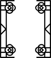 Art Deco rose seamless tile pattern with symmetrical rose motifs and gold accents for luxurious interiors Set 7 vector