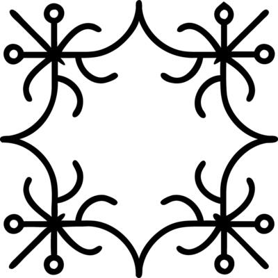 Art Deco lavender seamless tile pattern with symmetrical lavender motifs and gold accents for glamorous interiors Set 3