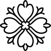 Art Deco hibiscus seamless tile pattern with symmetrical hibiscus motifs and gold accents for glamorous interiors Edition vector