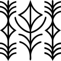 Art Deco fern seamless tile pattern with symmetrical fern motifs and gold accents for luxurious living rooms Set 5 vector