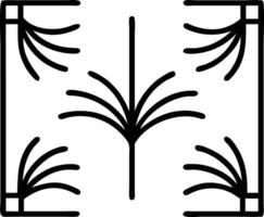 Art Deco fern seamless tile pattern with symmetrical fern motifs and gold accents for luxurious living rooms Set 4 vector