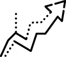 arrow up composed in low polygon or low poly design growth symbol consists of lines dots and shapes Business strategy or successful symbol Business finance career growing the co vector
