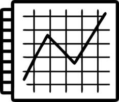 Animation of red graph on white grid on black background vector
