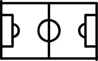 Aerial view of empty soccer field with freshly mowed grass and clear field markings ideal for competitive matches vector
