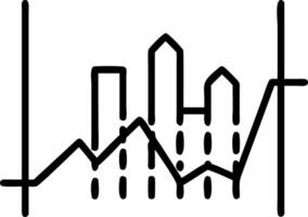 Abstract virtual financial graph hologram on blurry modern office building background forex investment concept multiexposure vector
