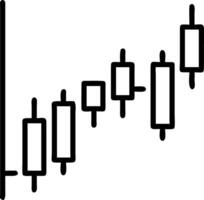 Abstract financial chart with uptrend line and candlestick graph in stock market on white color background Set 2 vector